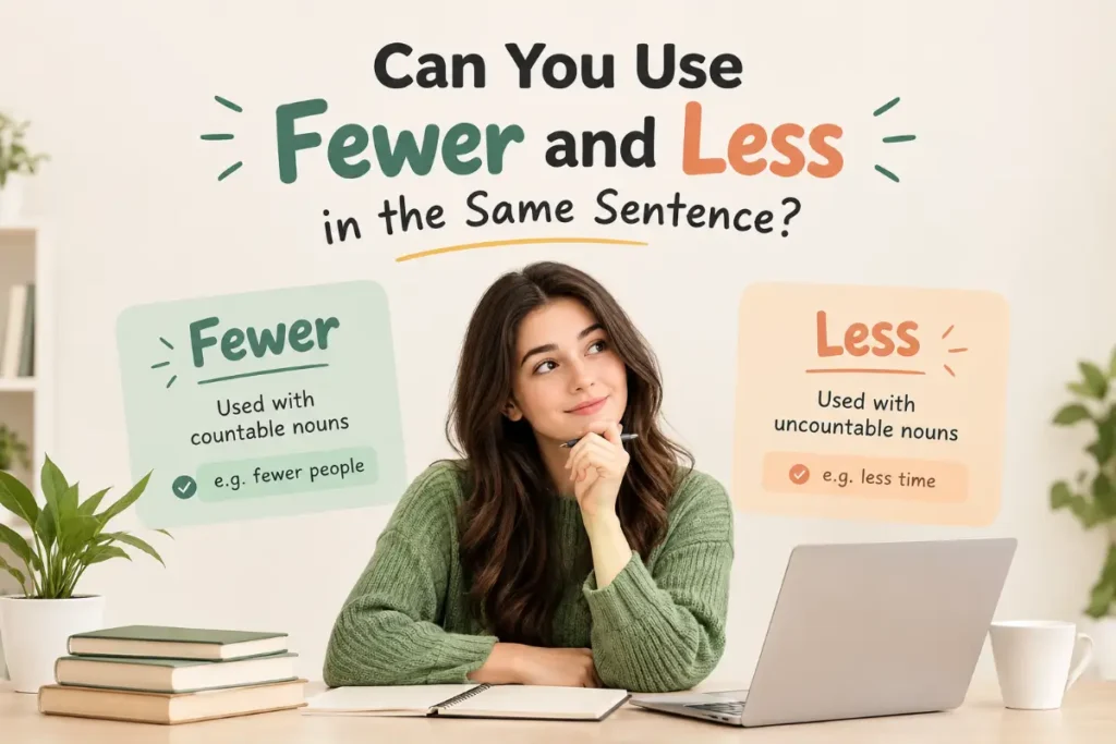 Can You Use Fewer and Less in the Same Sentence