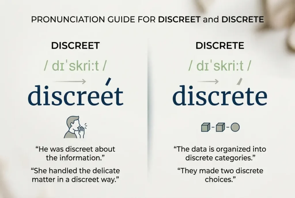 Pronunciation Guide for Discreet and Discrete