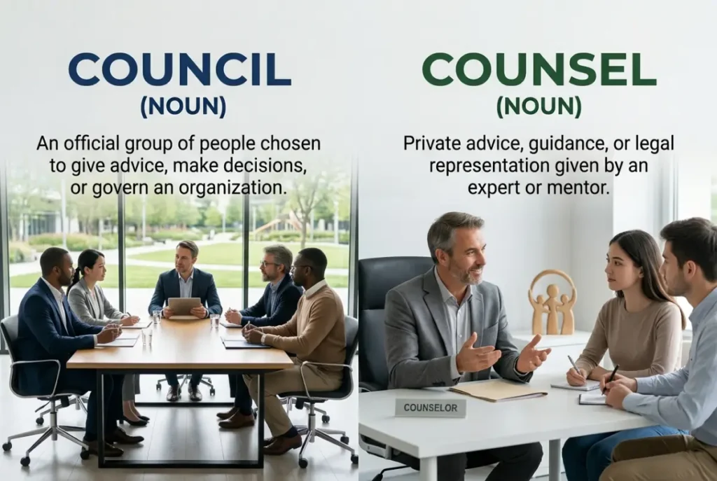 Real Life Examples of Council vs Counsel
