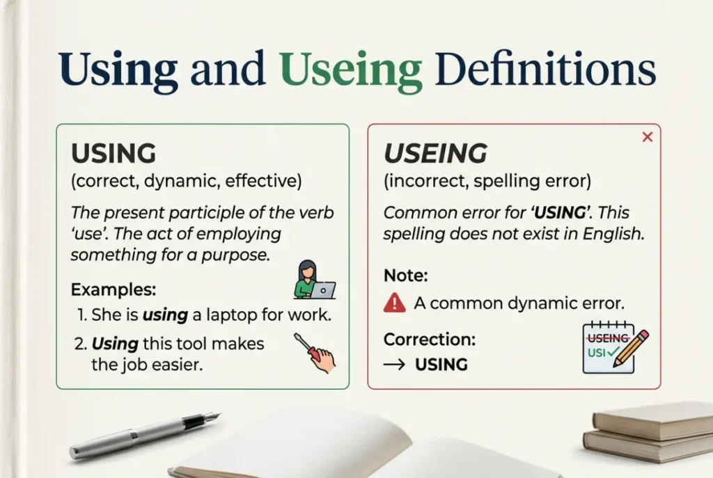 Using and Useing Definitions