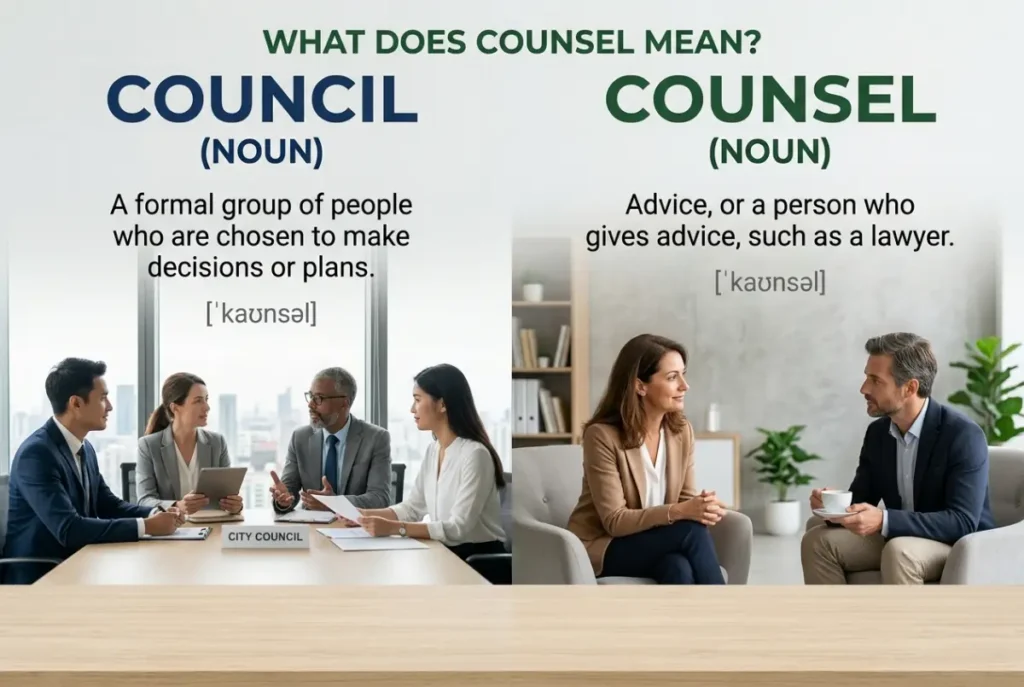 Council vs Counsel Pronunciation