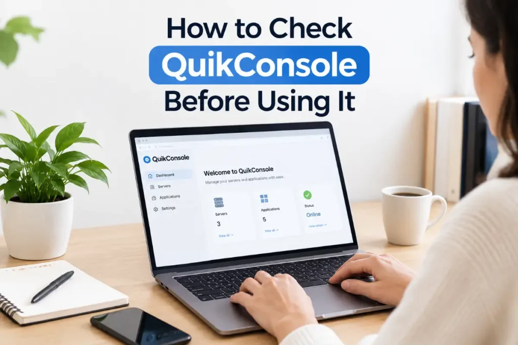 How to Check QuikConsole Before Using It