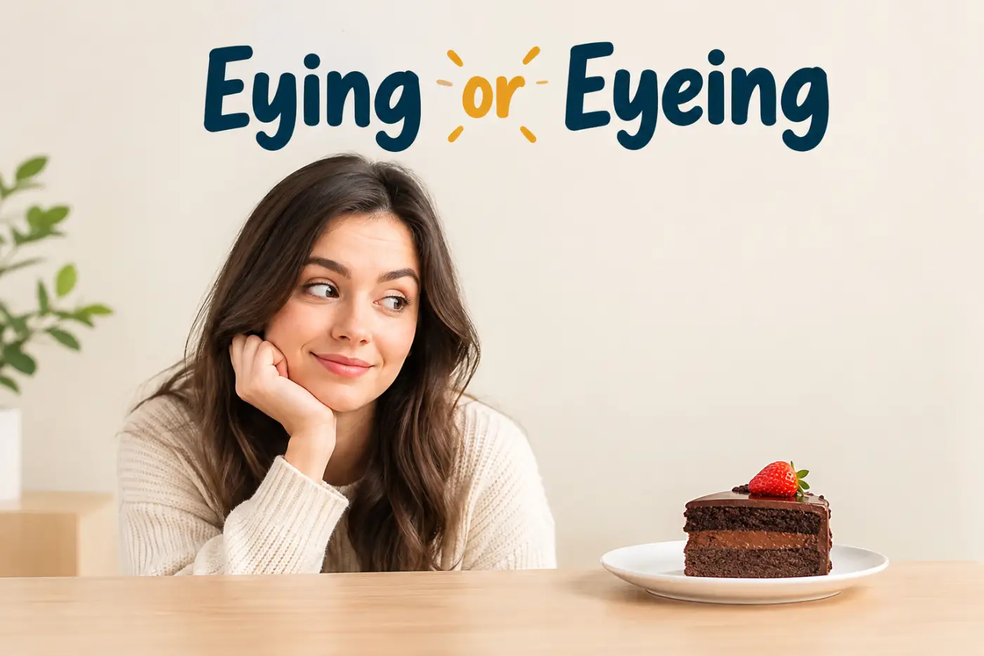 eying-or-eyeing